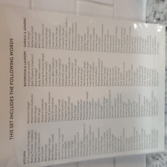 RAE DUNN  ORGANIZING LABELS - Picture 6 of 7